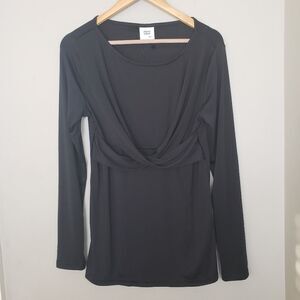 MAMALICIOUS NWT JANNIE LONG SLEEVE JERSEY WRAP MATERNITY LARGE